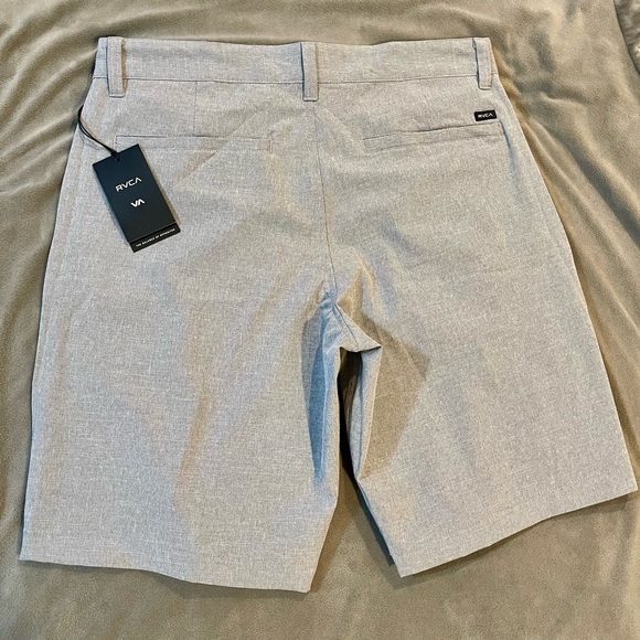 RVCA Gray Flat Front Shorts Versatile Style - Picture 3 of 5